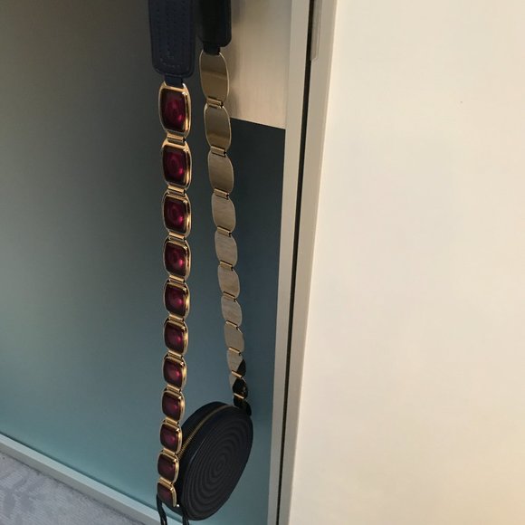 Cross body CELINE bag with purple crystal and gold strap. Bargain !! - Picture 7 of 10